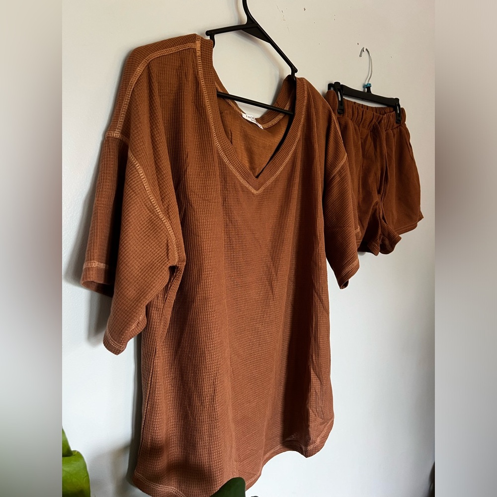 Boho Lounge Set with Oversize Top and Shorts NWOT